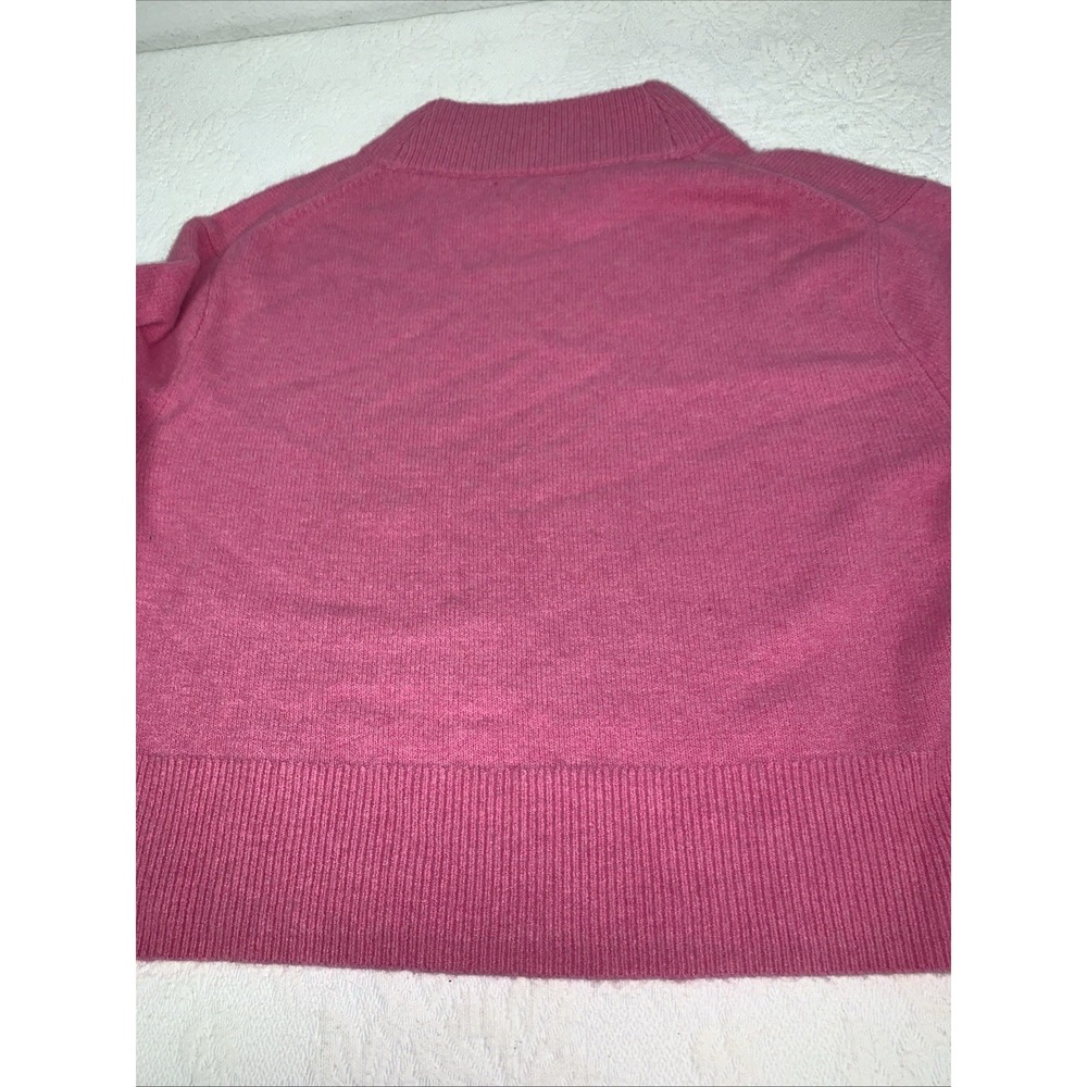 J. crew Chunky Cropped Sweater Relaxed Boxy Supersoft Yarn Pink Wool Blend M - Picture 7 of 10